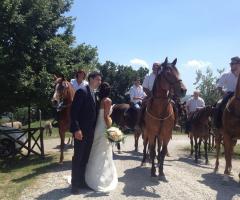 Sposi e cavalli - Tenuta di Corbara