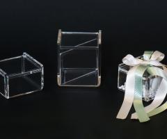 Scatoline in plexiglass esempio di confezionamento.