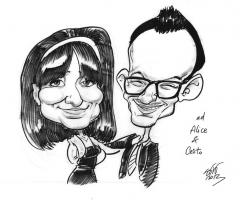 Sbrò - Coppia di caricature