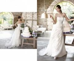 Abito da sposa liscio con coda - Collezione Atmosfere Provenzali