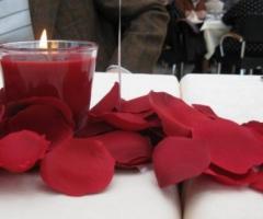 Addobbi in rosso per il ricevimento di matrimonio