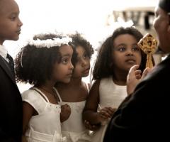 Foto dei paggetti e delle damigelle al matrimonio