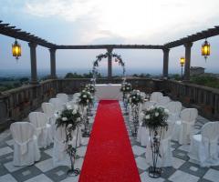 Cerimonia di matrimonio con vista su Roma