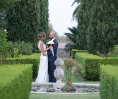 in giardino durante il ricevimento