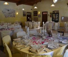 Allestimento per matrimonio nella sala interna