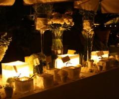 L\'angolo dei confetti al ricevimento di matrimonio