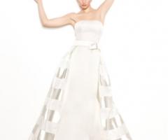 Vestito da sposa con gonna ampia e applicazione geometriche - Modello Giacinto