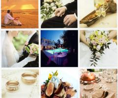 Collage dei vari momenti del matrimonio