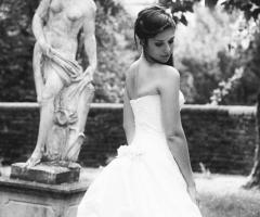 Foto in bianco e nero della sposa  © Marta Buso Photography