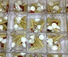 Assaggi di pasta per il ricevimento di nozze