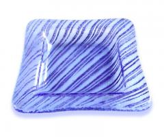 Magma Vetri Artistici - Bomboniera quadrata striata lilla