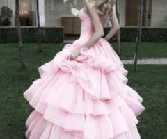 Abito con balze color rosa - Collezione Spose da Red Carpet - Sposa Diva