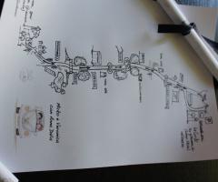 mappa dalla chiesa al ristorante