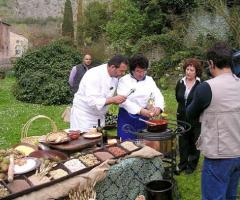 Lo chef Vissani ad un ricevimento di Top catering Latina