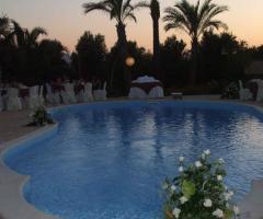 La piscina di Villa Tre Palme in attesa degli sposi