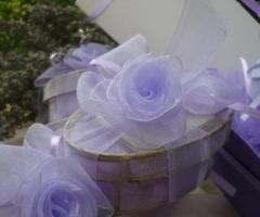Bomboniera in lilla per le nozze