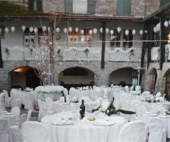 allestimento in cortile