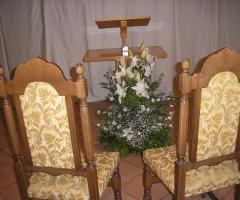 Decorazione per la seduta degli sposi per la cerimonia