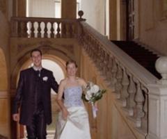 Foto degli sposi alla location di matrimonio