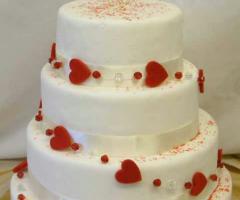 Wedding cake cuori e perle - Fantasie di Zucchero