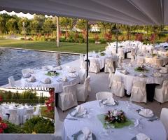 Tavoli a bordo piscina - Ristorante Alla Pergola da Piero