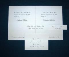 Partecipazioni di nozze con stampa in corsivo