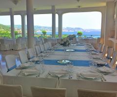 Poggio Ruppelt dal Tedesco 1930 - Tavolo imperiale con dettagli azzurro mare