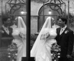 Foto degli sposi in bianco e nero