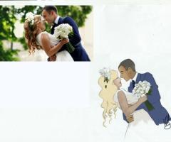 Ritratti matrimonio di Marialuisa De Giosa - Ritratti e caricature per il matrimonio a Bologna
