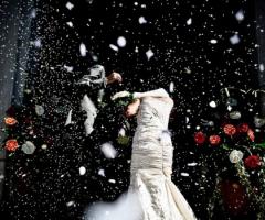 Scatto fotografico degli sposi