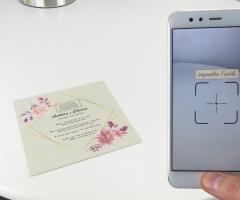 Invito di matrimonio AR - Indicazione inquadra foto app