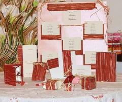 Coordinato Pleione bomboniere e tableau per il matrimonio