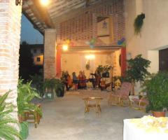 Portico per l'aperitivo di matrimonio