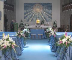 classico e raffinato addobbo con lilium e orchiedee lilla - Amaryllis creazioni floreali