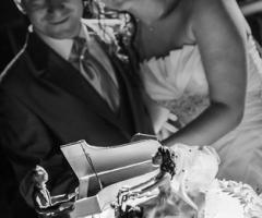 Foto in bianco e nero degli sposi