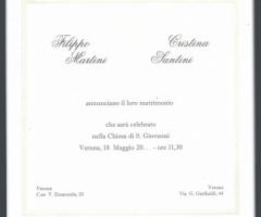 Partecipazione di nozze classica