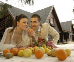 Sposi durante il ricevimento di matrimonio