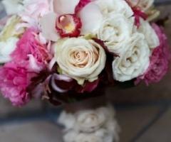 Bouquet sposa con rose e lisianthuse cymbidium