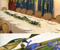 Addobbo floreale per il ricevimento di matrimonio