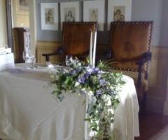 Fiori per il tavolo degli sposi