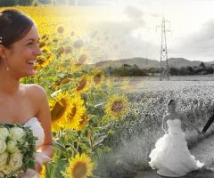 Sposa tra i girasoli