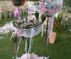 Allestimento per i coni porta riso