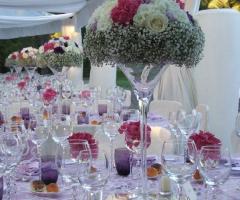 Mise en place lilla per il matrimonio