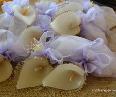 Bomboniera candela calla con juta