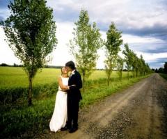 Foto degli sposi durante il matrimonio