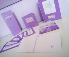 Partecipazioni di matrimonio in lilla