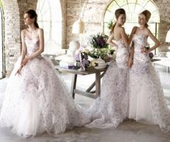 Abito da sposa fantasia floreal e drappeggio sulla gonna - Collezione Atmosfere Provenzali