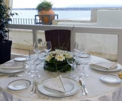 Tavolo per le nozze in terrazza