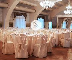 Sala allestita per le nozze da Sciamannini Ricevimenti