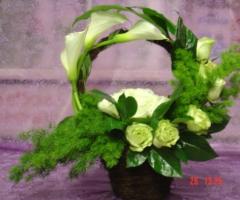 Cestino di fiori per la sposa